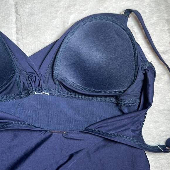Calvin Klein Women's Standard Tankini Swimsuit Tummy Control Navy Blue size XS - Picture 12 of 16